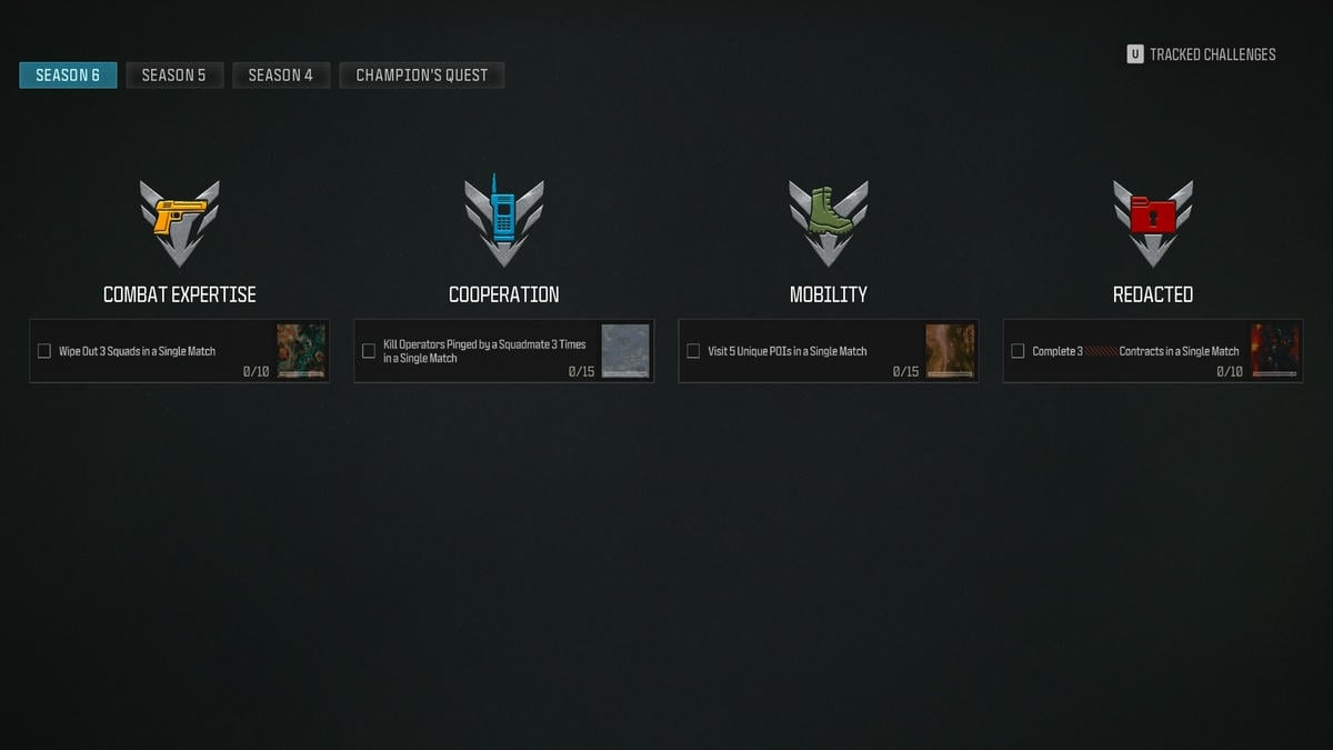 Call of Duty Warzone Season 6 Challenges